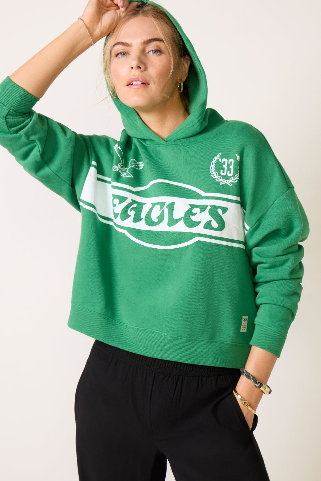 Eagles Oversized Crop Hoodie