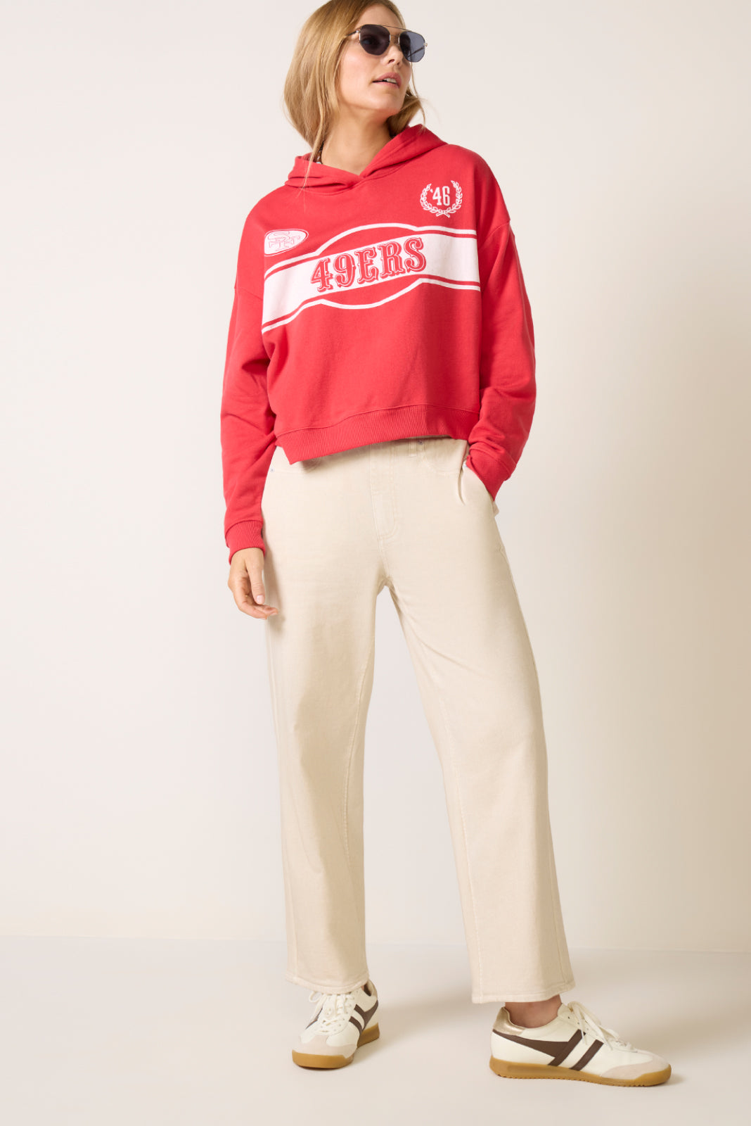 49ers Oversized Crop Hoodie