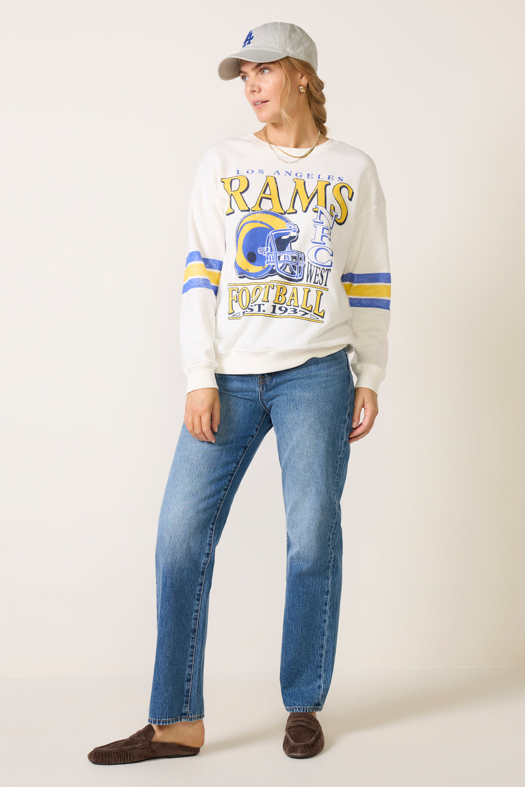 Rams Oversized Stripe Sweatshirt