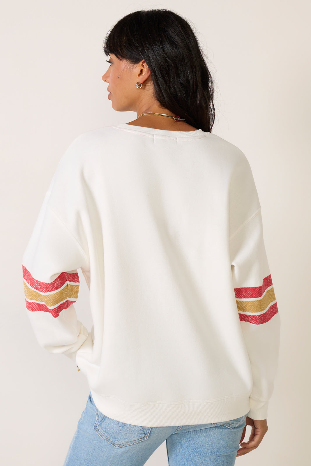 49ers Oversized Stripe Sweatshirt