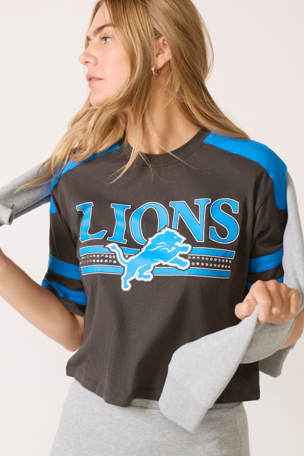Lions Bling Crop Tee