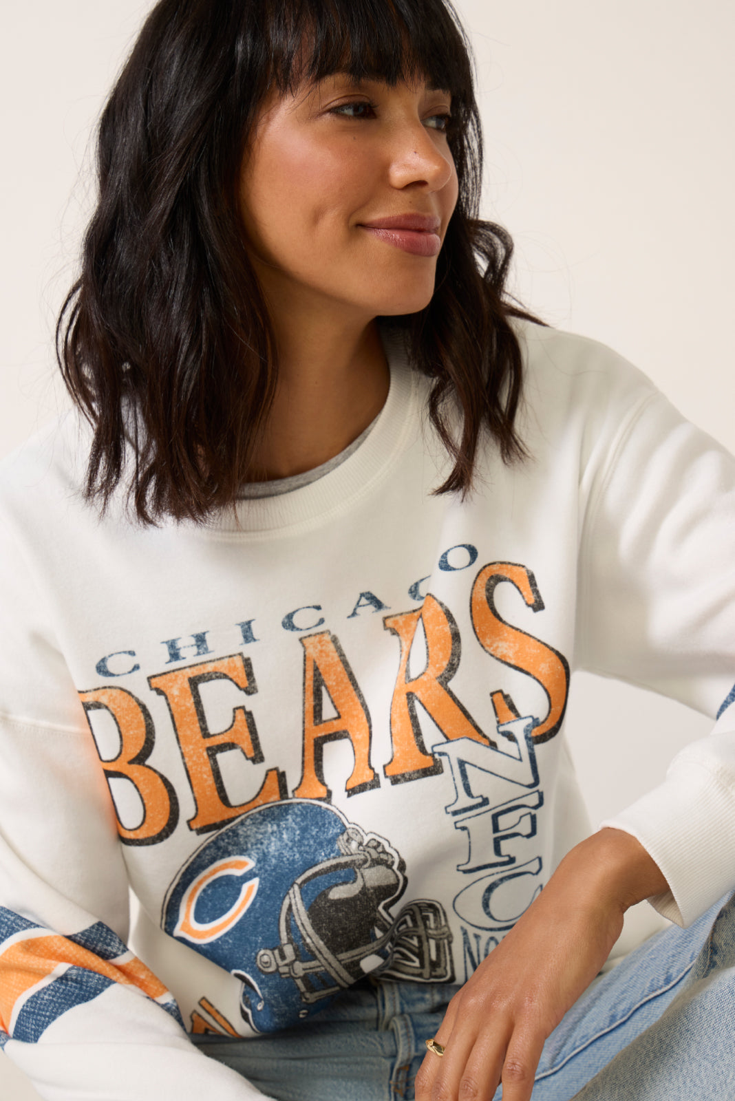Bears Oversized Stripe Sweatshirt