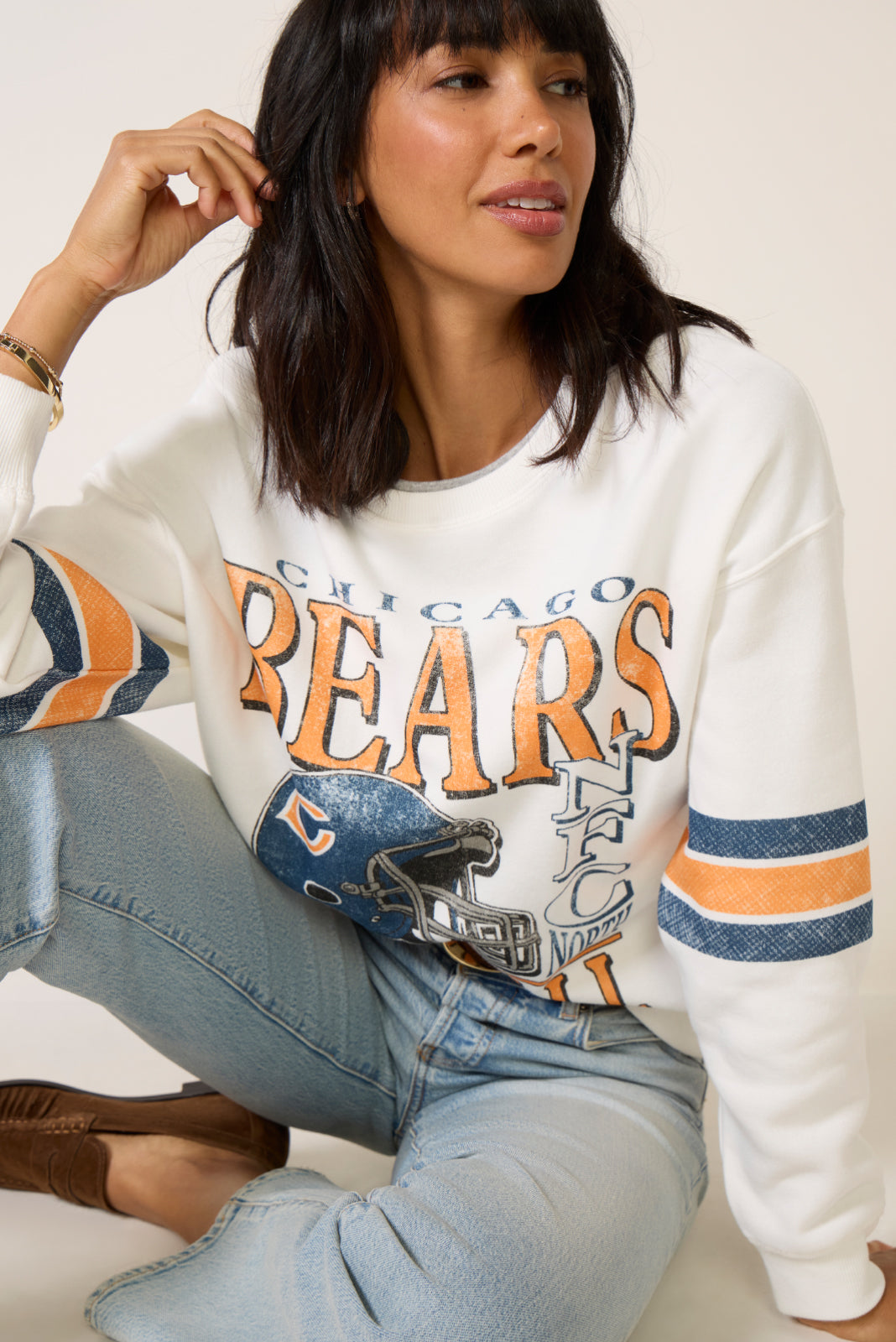 Bears Oversized Stripe Sweatshirt