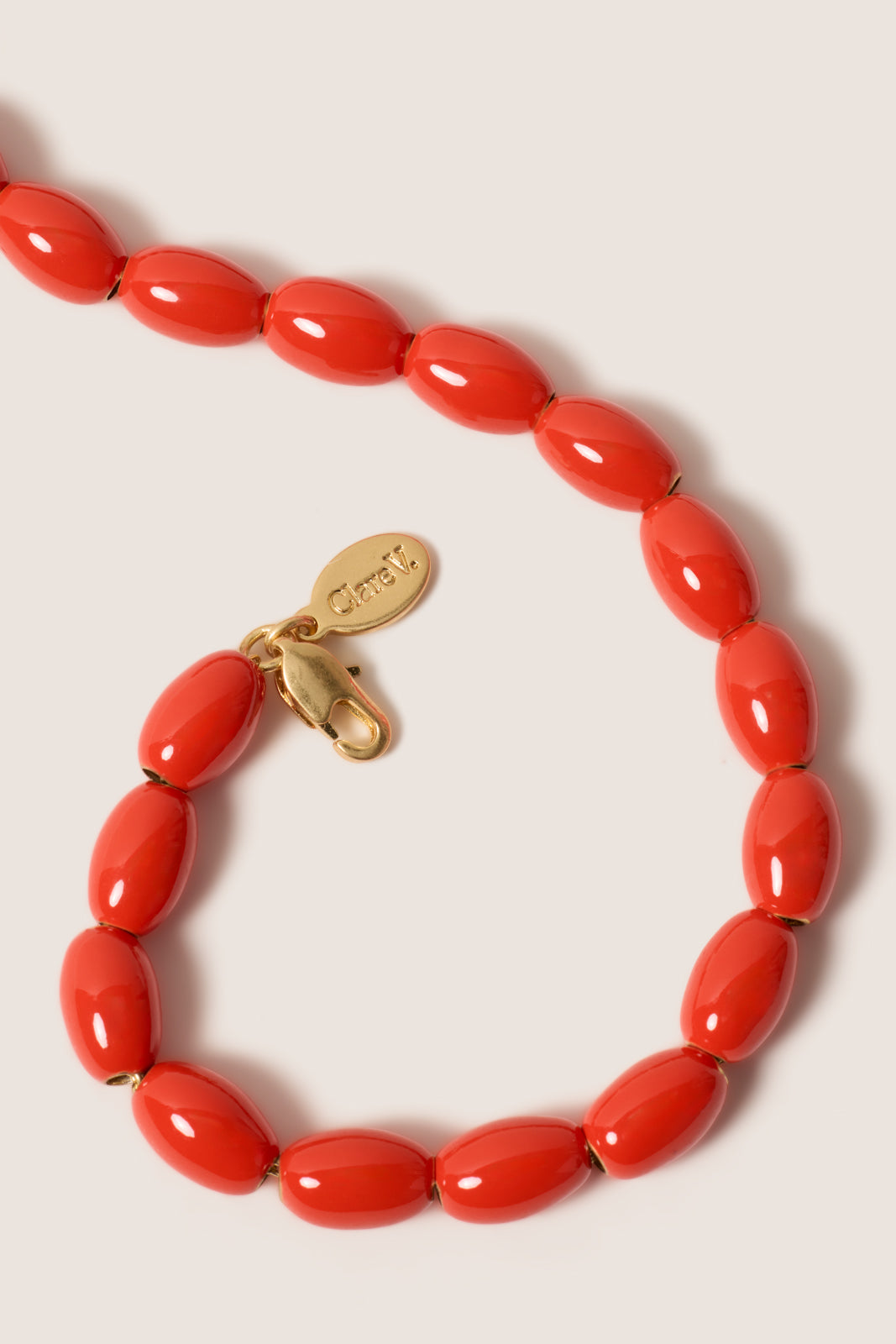 De Enamel Barrel Chain Necklace