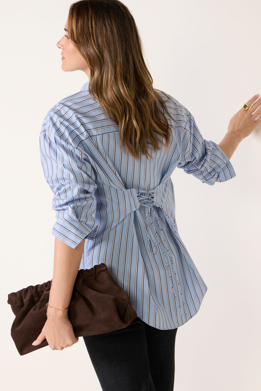 Tie Back Poplin Shirt