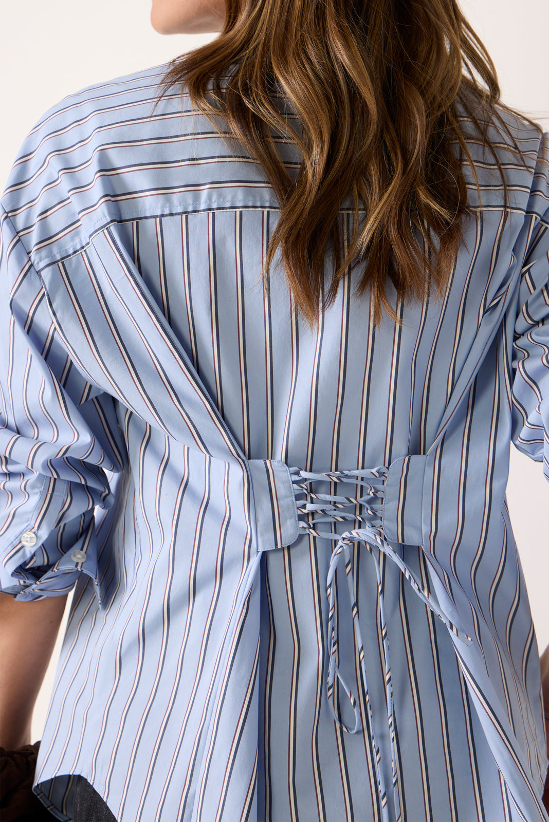 Tie Back Poplin Shirt