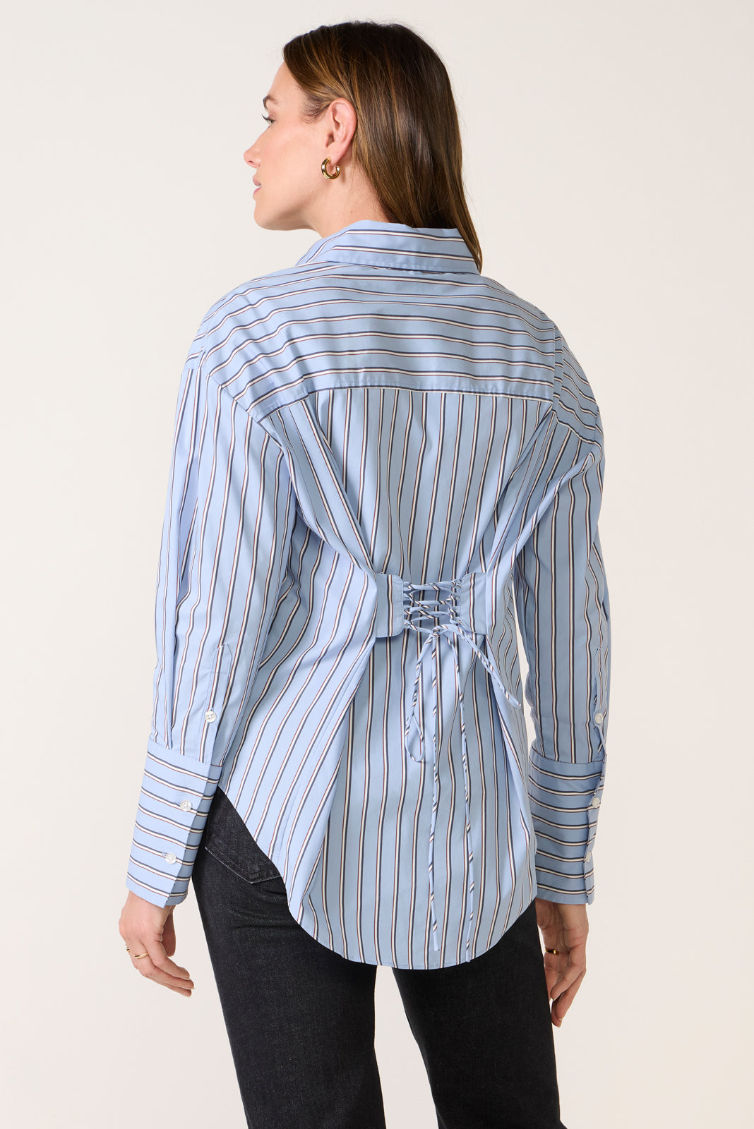 Tie Back Poplin Shirt
