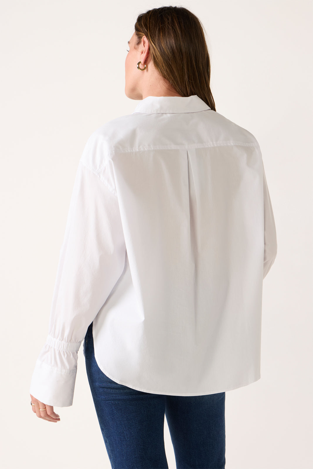 Cinch Cuff Poplin Shirt