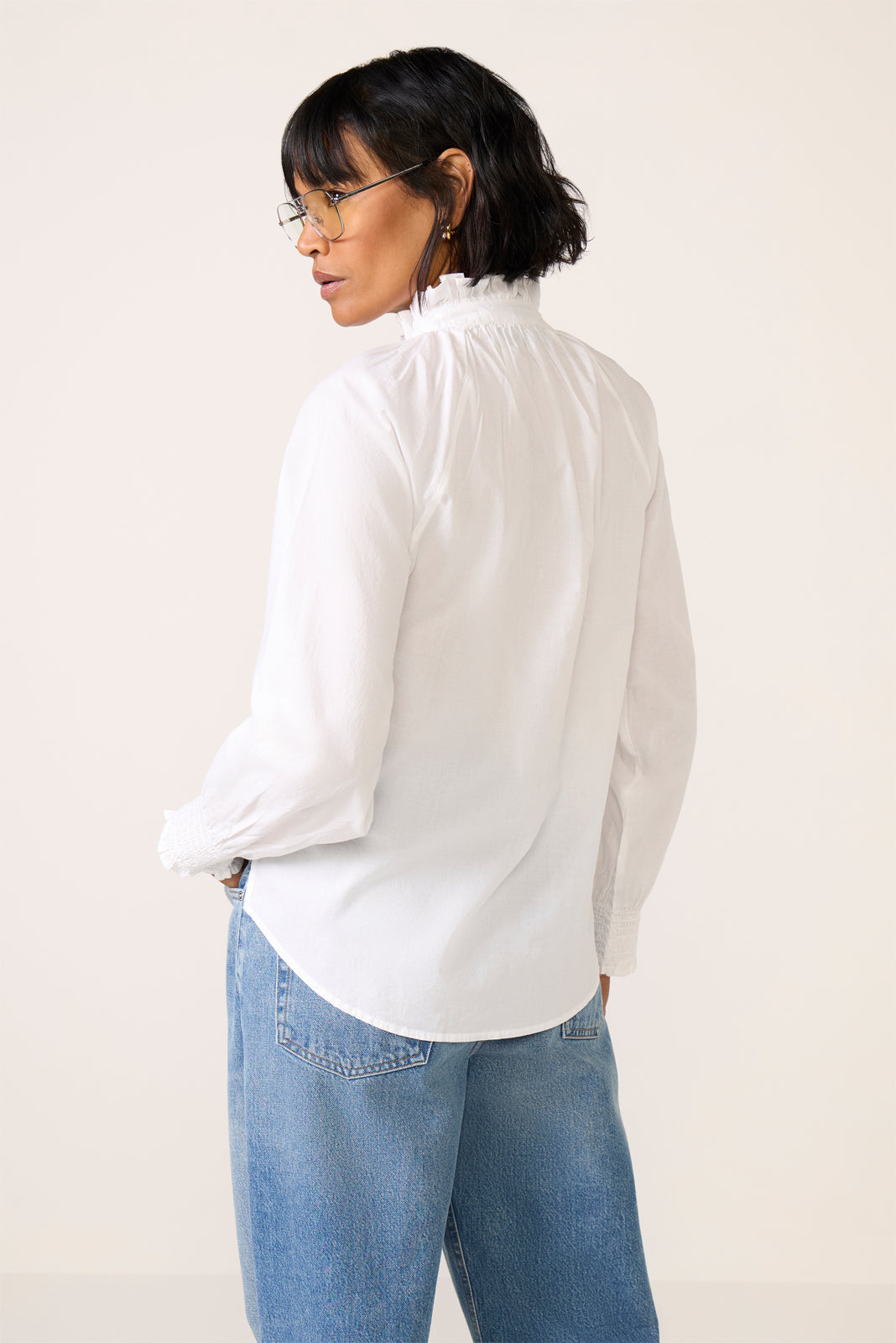 Ruffle Neck Shirt