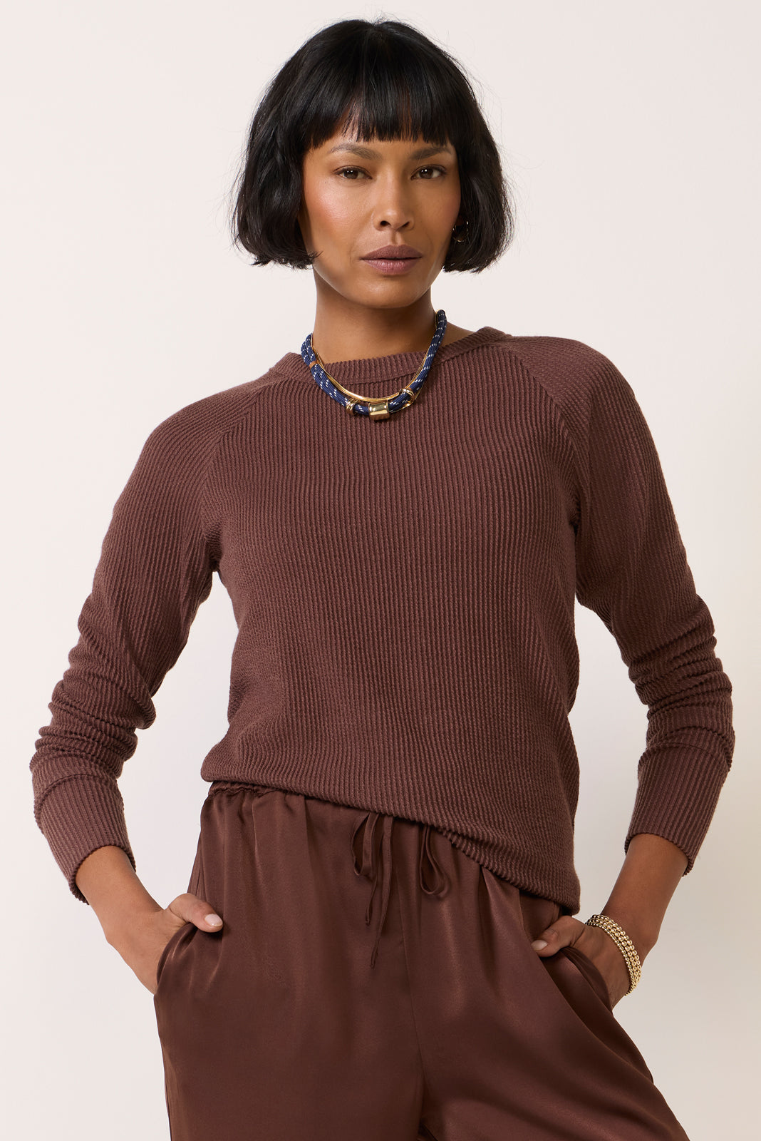 Perry Raglan Washed Rib Top