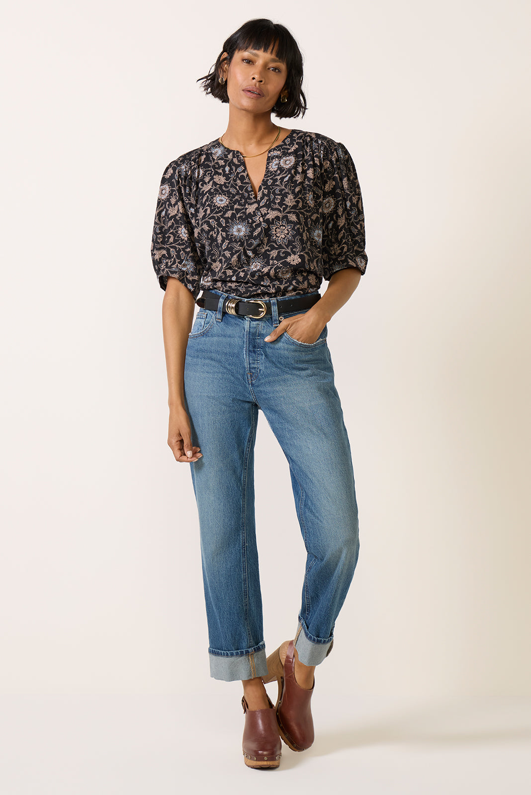 Stevie Split Neck Blouse