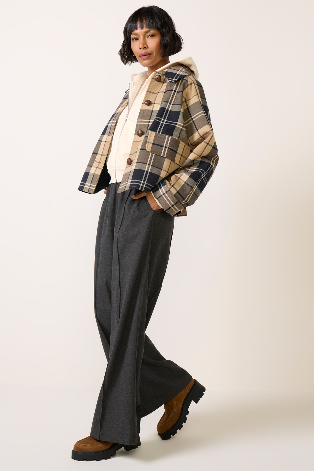 Delilah Checked Showerproof Jacket
