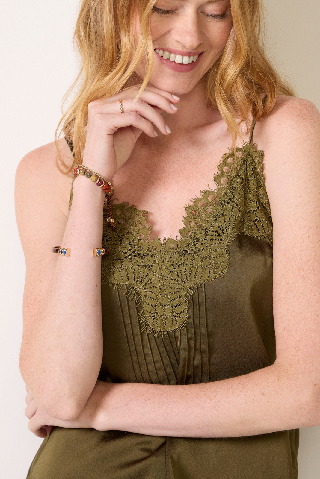 Juliette Lace Pintuck Cami