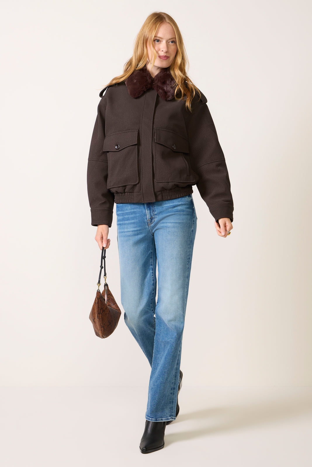 The Faux Leather Bomber