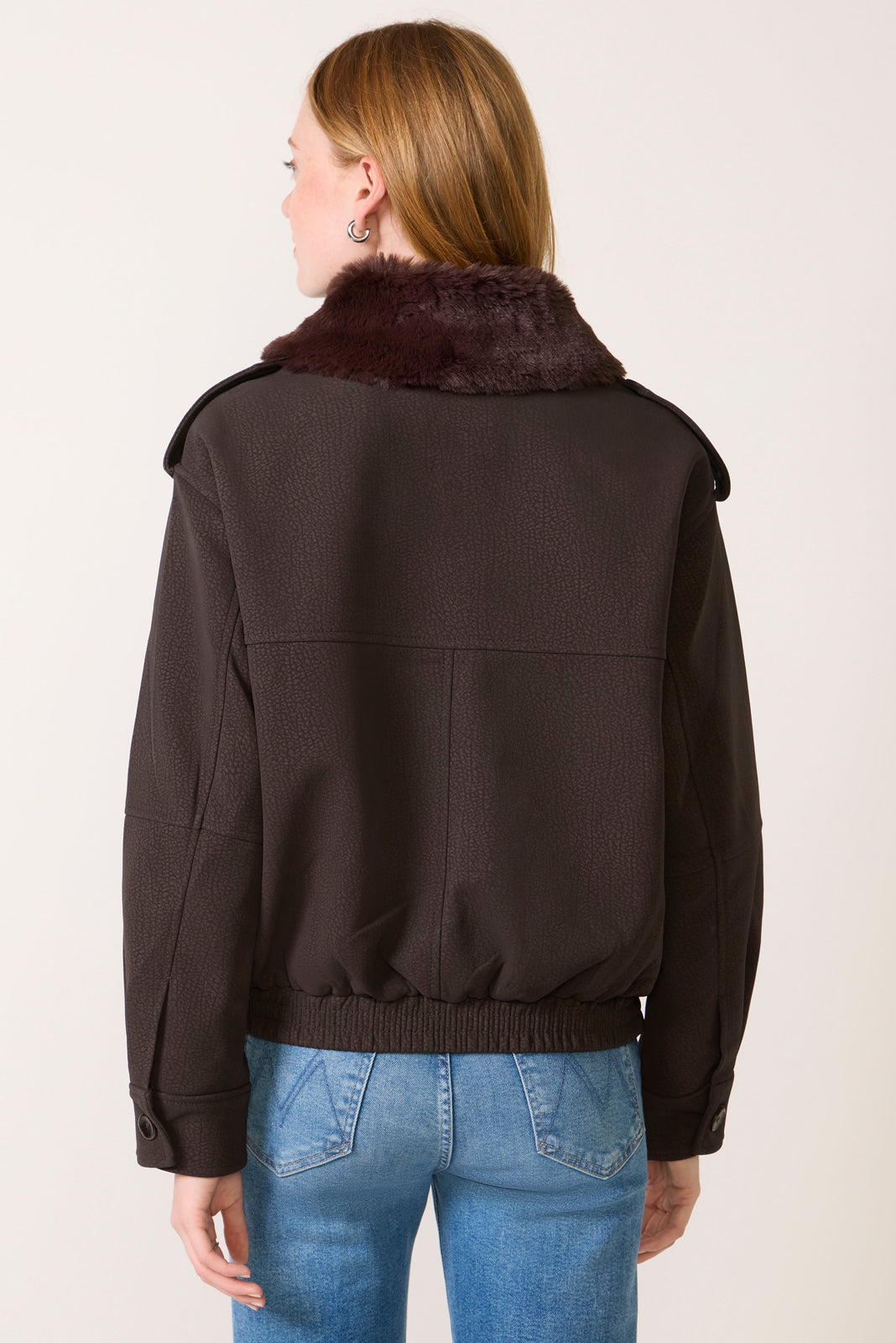 The Faux Leather Bomber