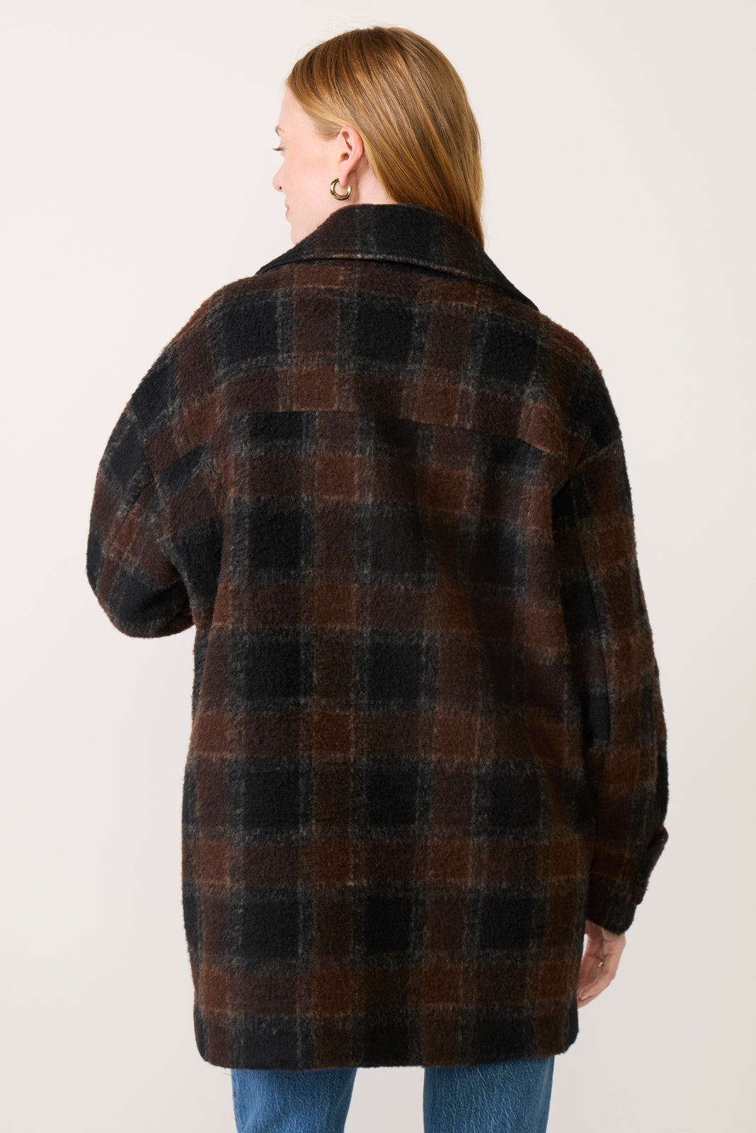 Oversized Plaid Coat