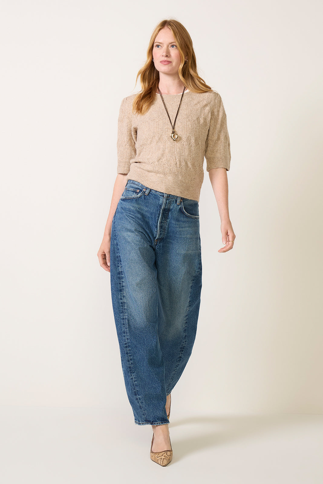 Reya Pointelle Sweater Tee