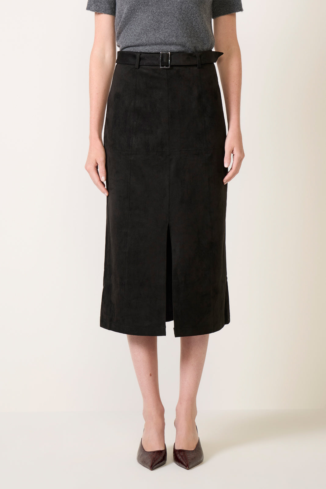 Shelly Suede Midi Skirt