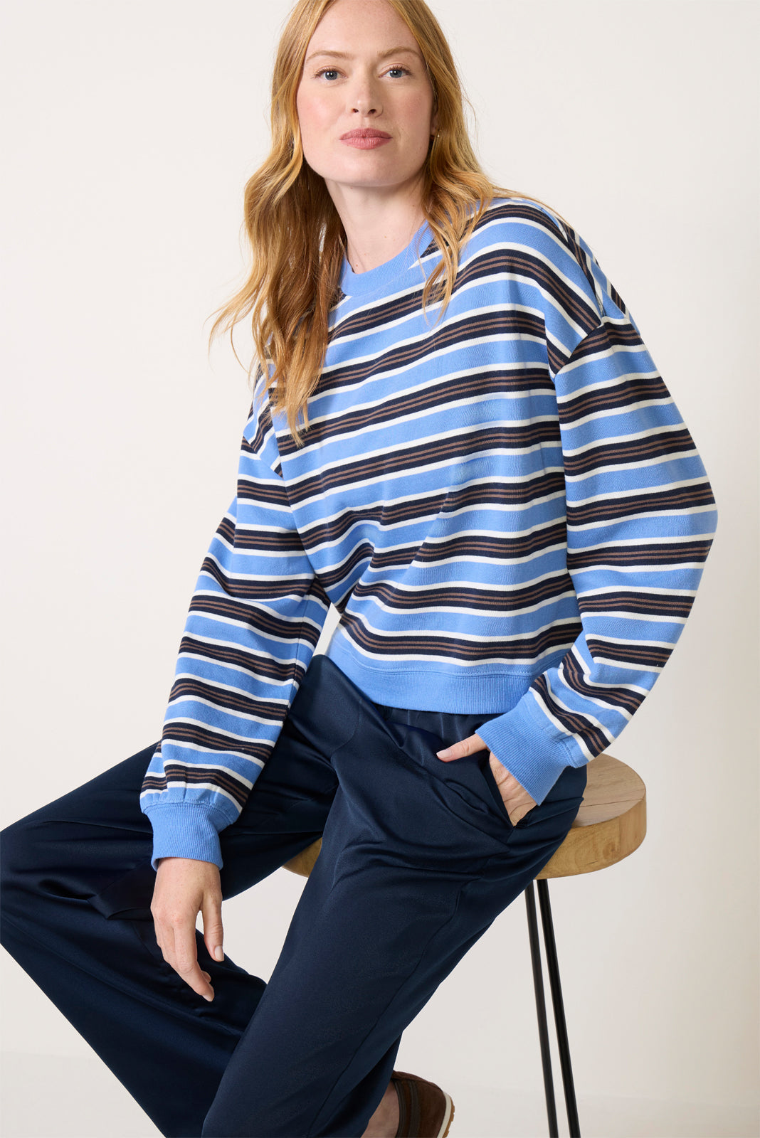 Sally Stripe Crew Neck