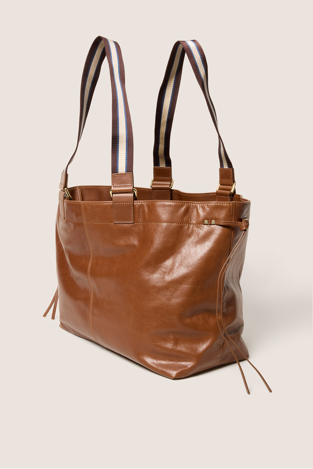 Teagan Leather Varsity Tote
