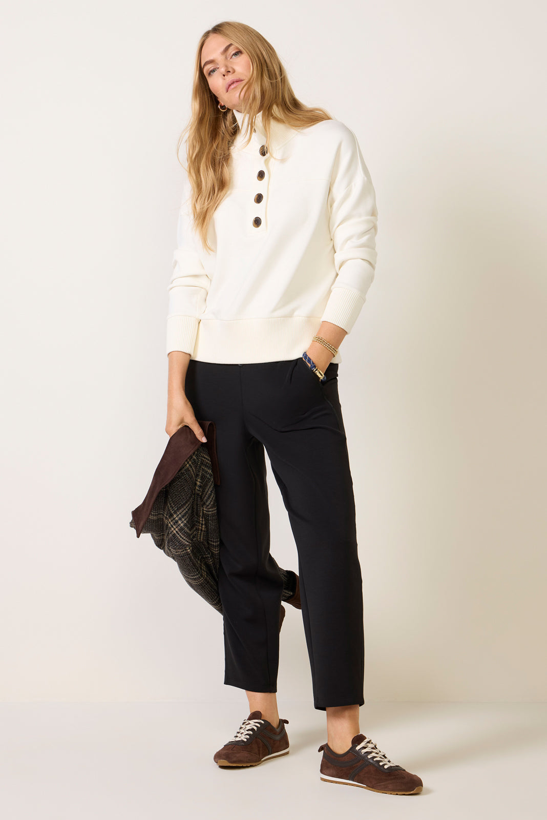 Bronya Button Placket Sweat
