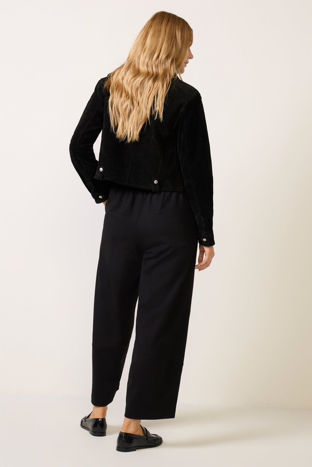 Ponte Knit Barrel Pant