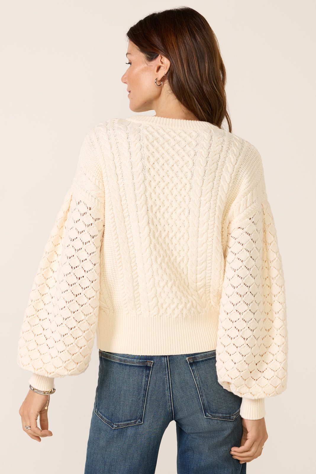 Piper Dramatic Sleeve Cable Sweater