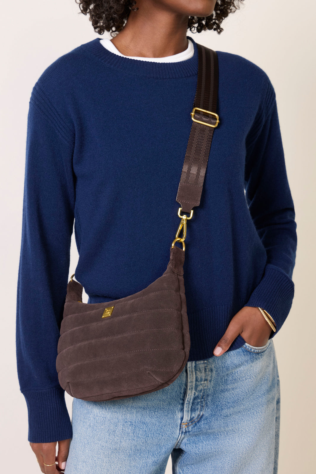 Moon Goddess Suede Handbag