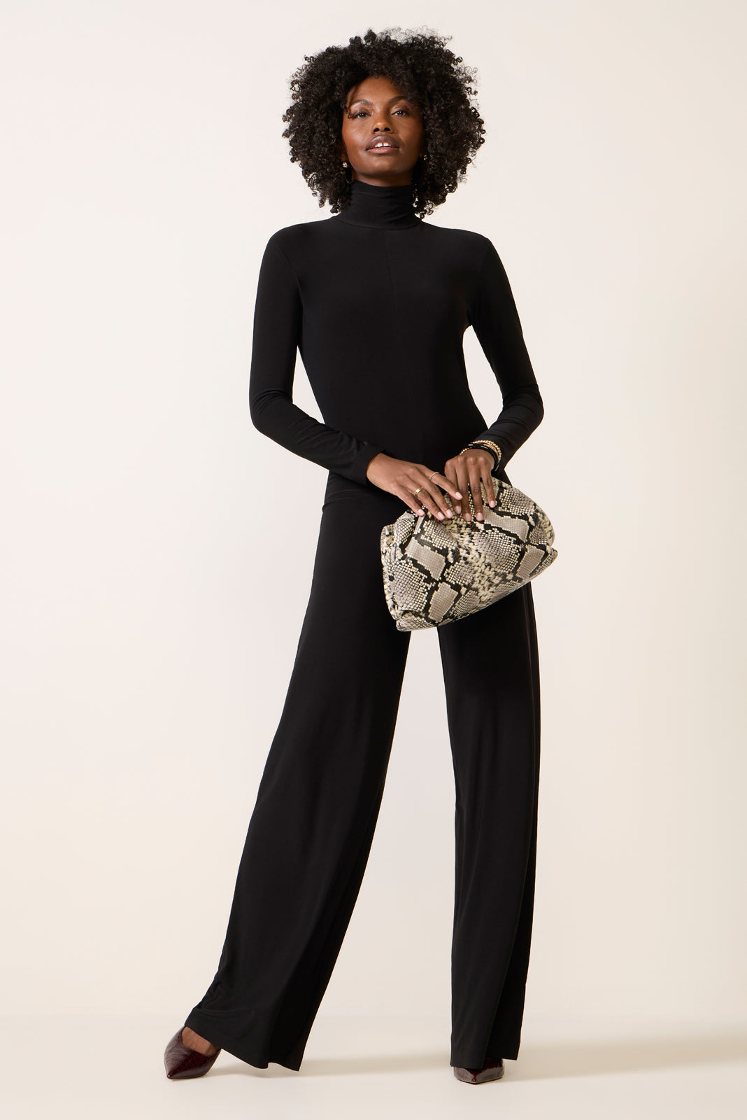 Long Sleeve Turtleneck Jumpsuit