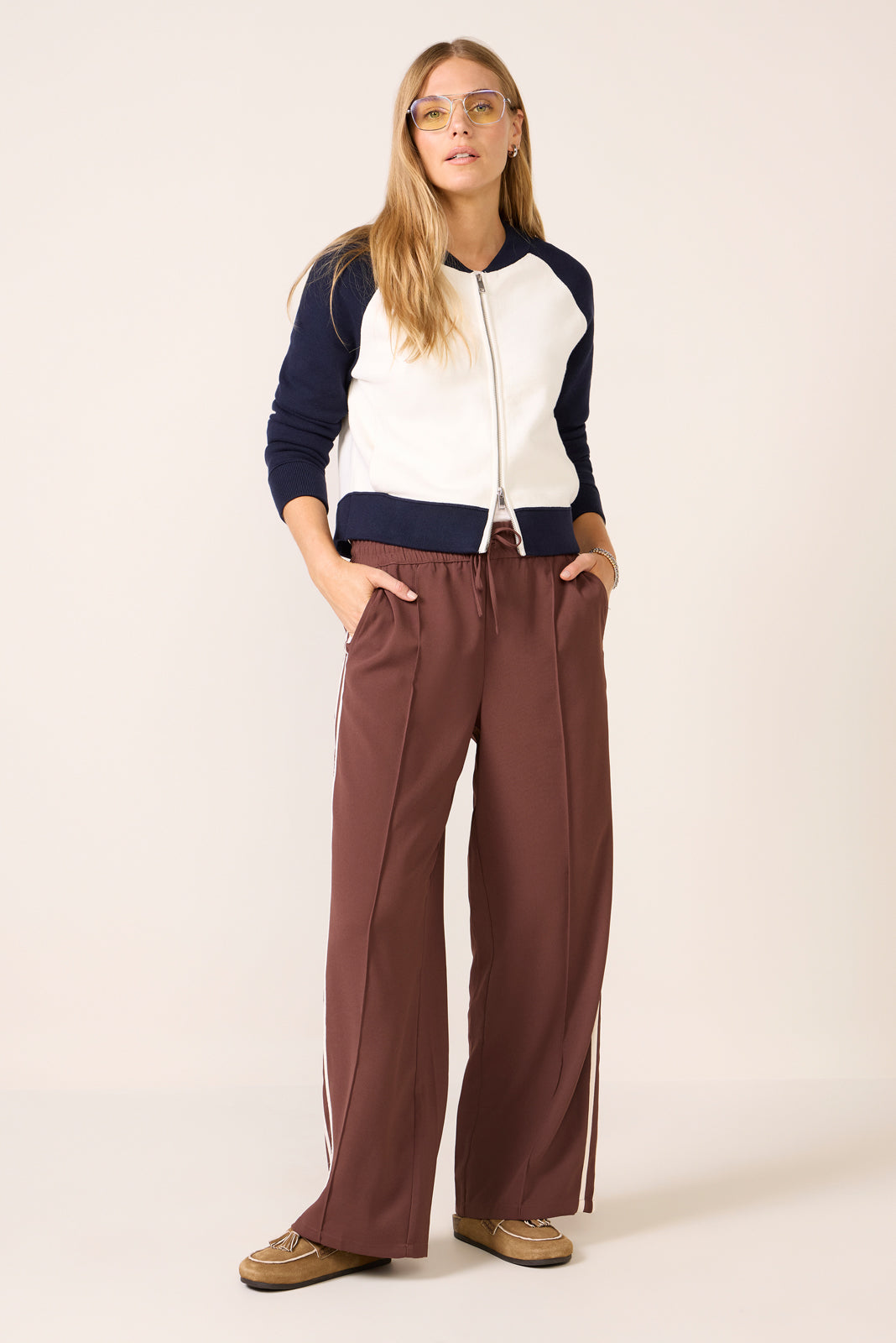 Melissa Colorblock Sweater Bomber