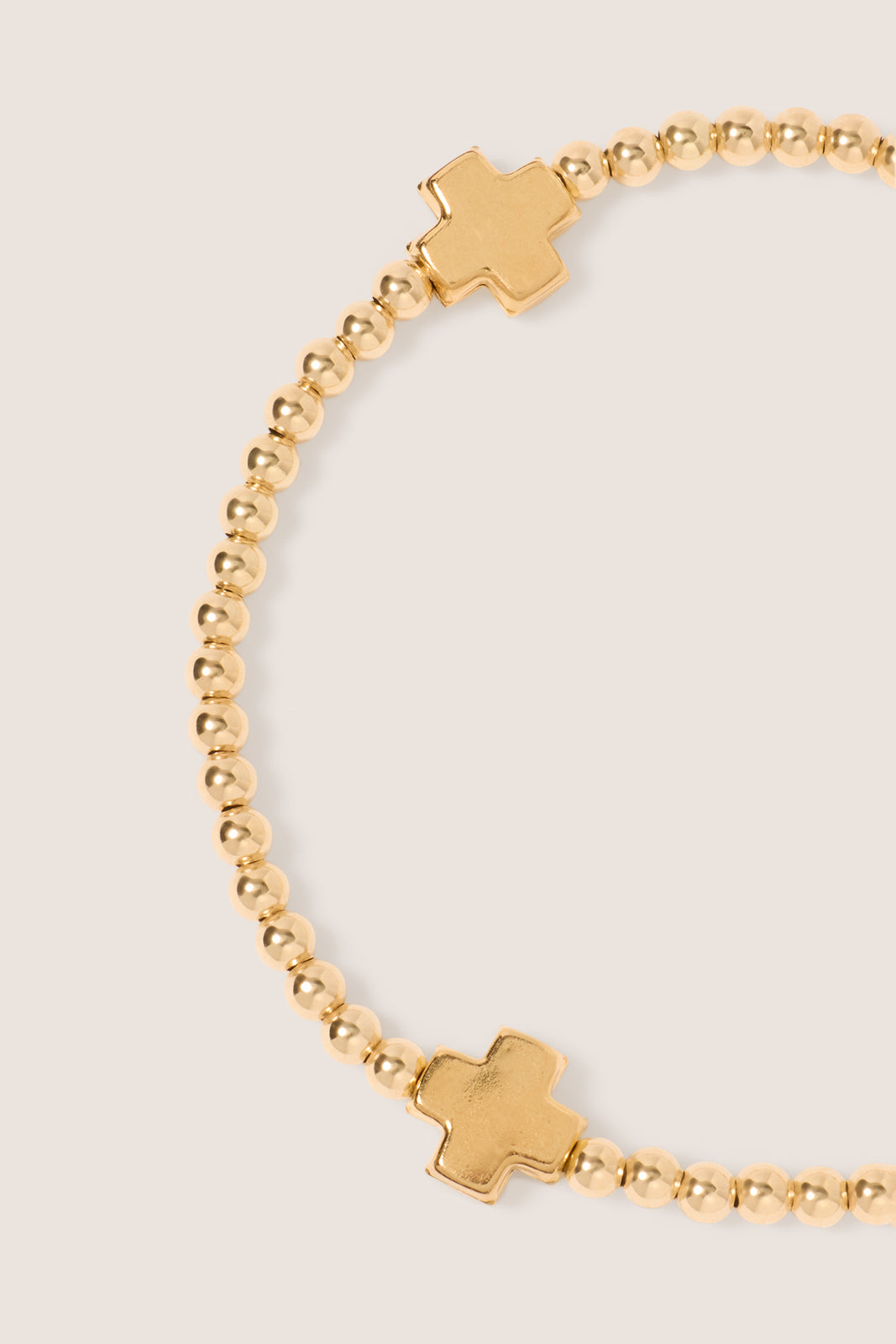 Signature Cross 3mm Gold Bracelet - Gold
