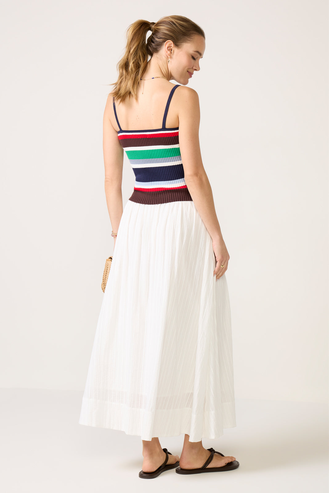 Shadow Stripe Maxi Skirt