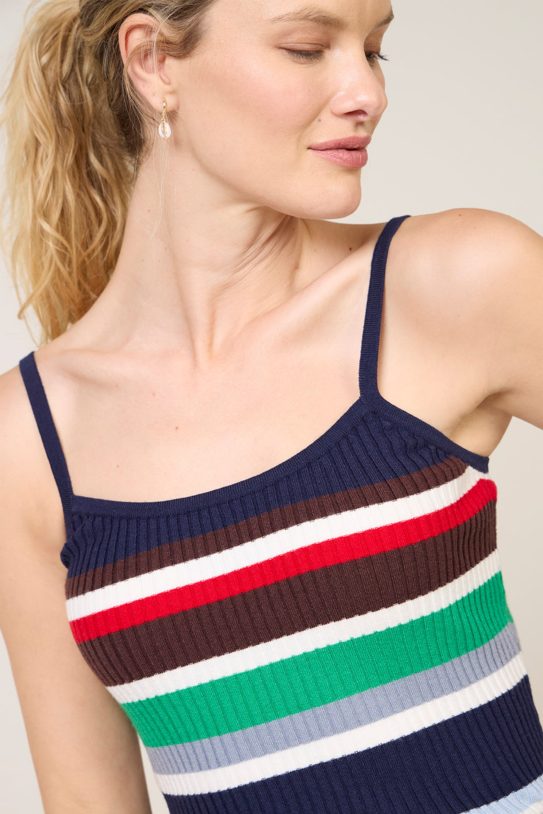 Alyssa Stripe Twin Set Tank