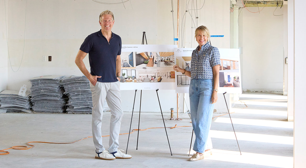 Image of Megan and Mike Tamte in their new EVEREVE office space. 
