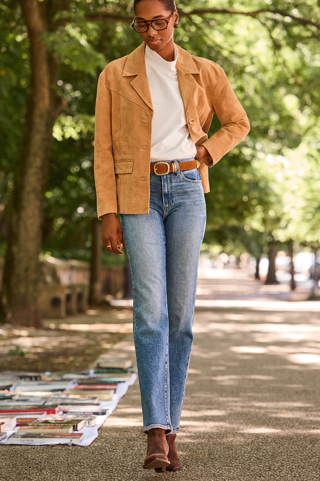 Candle Glow Suede Blazer