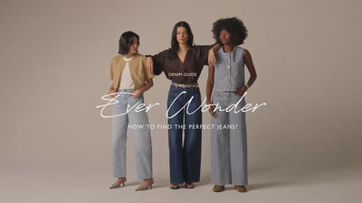 Video of three women wearing EVEREVE jeans. 